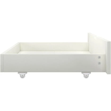 Lot De 2 Tiroirs De Lit Contemporain | Blanc Bois De Pin Massif 74406 – Image 4