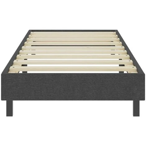 Hommoo Sommier Tapissier Gris Tissu 100 X 200 Cm – Image 4