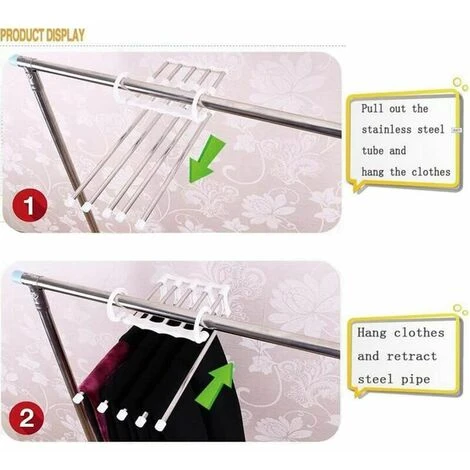 Cintre Pantalon, 4Pcs Cintre Gain De Place Cintre Magique Cintre Pliable Voyage En Acier Inoxydable Cintres Porte-Pantalons,Pour Pantalons Robes Cravate Serviettes â Image 5
