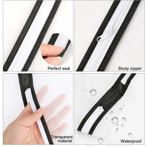 12PCS Housses De Vêtements Avce Zip, Anti Poussière Etanche Mite Humidité, Anti-Poussière Housses De Protection Transparentes Pour Chemise Costumes Manteaux Clothes Covers Sac De Vêtement – Image 3