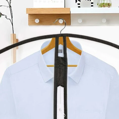 12PCS Housses De Vêtements Avce Zip, Anti Poussière Etanche Mite Humidité, Anti-Poussière Housses De Protection Transparentes Pour Chemise Costumes Manteaux Clothes Covers Sac De Vêtement – Image 5