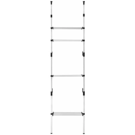 Système De Garde-robe Télescopique Avec étagères Aluminium – Image 5