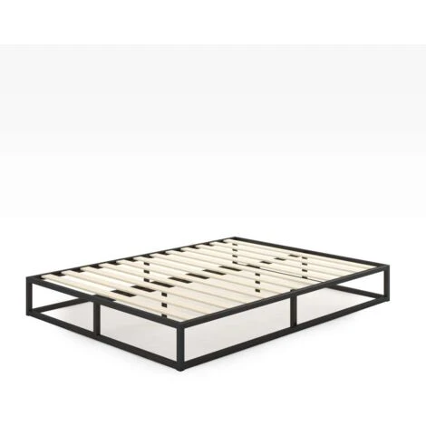 ZINUS JOSEPH Lit 1 Personne 90x190 cm Avec Cadre En Métal Noir Hauteur 25,5 cm – Image 4