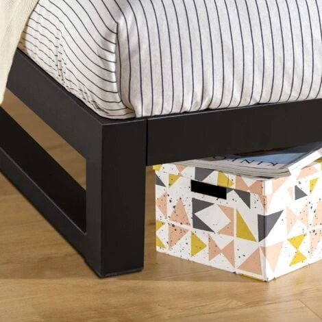 ZINUS TRISHA Lit Adulte 140x190 cm Avec Cadre En Métal Noir – Image 2