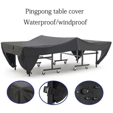 Housse De Table De Ping-Pong, Imperméable, Protège De L'extérieur Et De L'intérieur, Anti-UV, Anti-poussière 28015276cm – Image 3