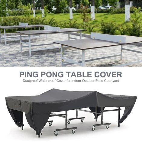 Housse De Table De Ping-Pong, Imperméable, Protège De L'extérieur Et De L'intérieur, Anti-UV, Anti-poussière 28015276cm – Image 4
