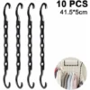 10 Pièces Cintres Magiques Gain De Place Cintres Organisateur Placard Intelligent économiseur D'espace Avec Plastique Robuste Pour Vêtements Lourds, Noir