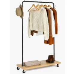 Portant à Vêtements DETROIT Penderie Porte-manteau Roulant XXL Design Industriel