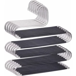 Porte - Pantalons économisant De L'espace Antidérapant 6 Pièces Porte - Pantalons En Forme De S Porte - Pantalons En Acier Inoxydable Porte - Pantalons Rangeur De Pantalons Jeans écharpe Accrochée Noi