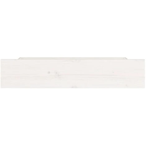 SKM Tiroirs De Lit 4 Pcs Blanc Bois De Pin Massif – Image 4