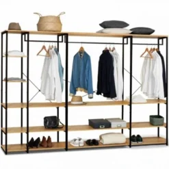 Dressing Grande Capacité DETROIT Modulable XXL Design Industriel