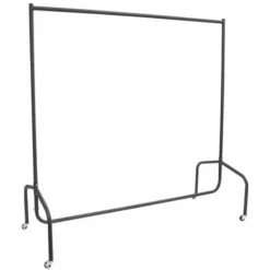 HOMCOM Portant Tringle à Vêtements Acier Charge Max. 140 Kg Dim. 150L X 60l X 170H Cm Noir