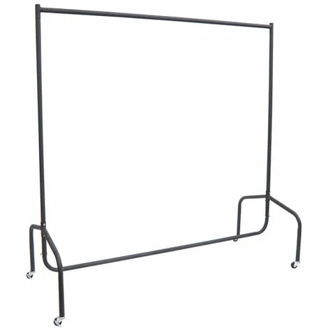 HOMCOM Portant Tringle à Vêtements Acier Charge Max. 140 Kg Dim. 150L X 60l X 170H Cm Noir
