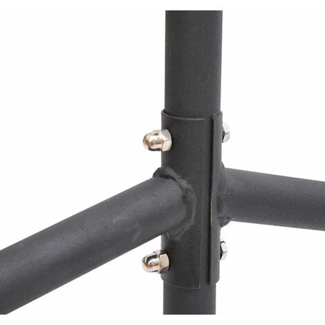 HOMCOM Portant Tringle à Vêtements Acier Charge Max. 140 Kg Dim. 150L X 60l X 170H Cm Noir – Image 4