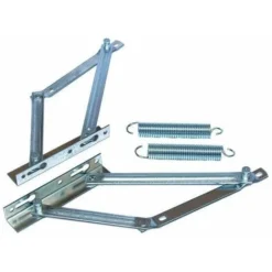 Kit De Ferrures D'articulation 68° Pour Ouverture Lit Simple Avec Espace De Rangement Avec Ressorts 3,55x23x298x74 Zinc Galvanisé Gauche Droite Chambre Canapé Coffre Levage Charnière Lève Lit Mécanism