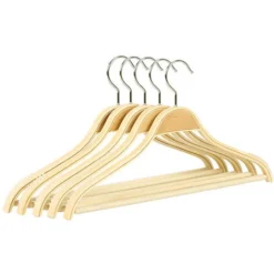 SVKBJROY 10pcs Cintre Bois. Cintres. Ceintres Adulte. 10 Pack Cintres Vêtements Et Pantalons. Cintres Pour Pantalons--40cm
