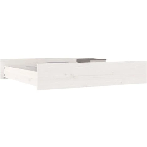 Lot De 2 Tiroirs De Lit Style Classique - Blanc Bois De Pin Massif BV894047 - BonneVie – Image 5