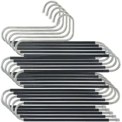 Cintre Pantalons Gain De Place, Type-S Acier Inoxydable Robuste Pour Suspendre Les Pantalons, Les Jeans Et Les écharpes (14.17 X 14.96ins) (5-Pièce)