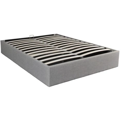 Lit Coffre GENOA 160x200 + 1 Sommier / Gris Clair/ 210,5x169x30 â Image 3