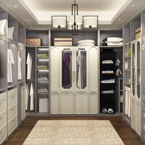 Cosstcoss Étagère De Penderie à Suspendre Pliable,6 Niveaux,Rangement De Placard Suspendu,Organisateur De Vêtements Avec Renfort Intérieur,Rangement Chaussure Noir – Image 3