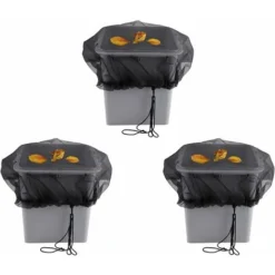 Lot De 3 Housses En Maille Pour Tonneau De Pluie, Seaux De Collecte D'eau Pour Garder Les Les Débris Hors De Votre Filet De Protection Pour Les Tonneaux De Pluie De Jardin En Plein Air BqKRawVSP0
