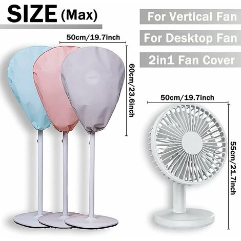 Blue Dream Lot De3 Ventilateur Housse Anti Poussière Tout Compris, Rond Housse De Protection Ventilateurs Électrique, Housse De Ventilateur Sur Pied Protector, Pour Debout Sol Ventilateurs – Image 2