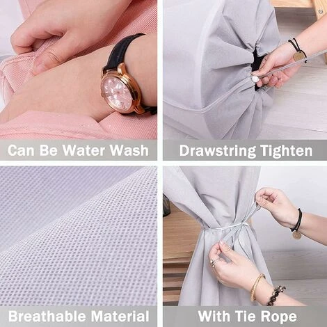 Blue Dream Lot De3 Ventilateur Housse Anti Poussière Tout Compris, Rond Housse De Protection Ventilateurs Électrique, Housse De Ventilateur Sur Pied Protector, Pour Debout Sol Ventilateurs – Image 4