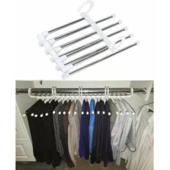 Cintre De Pantalon En Acier Inoxydable Cintre De Pantalon Cintre De Garde-robe Cintre De Pantalon Gain De Place Cintre De Jean 1 Pièces