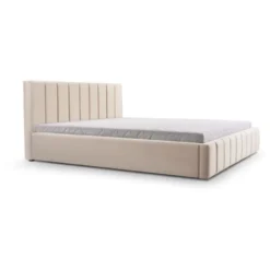 Lit Rembourré Avec Tiroir De Lit BoxSpring Lit 01 - 180x200 - Light Beige (TRINITY 2)