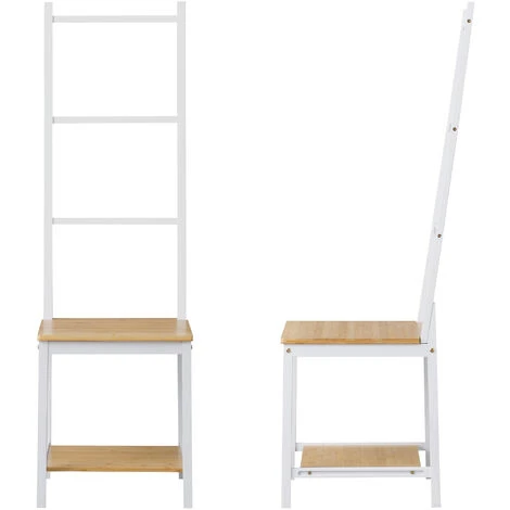 Nova Servomuto Avec Des étagères En Bambou En Bambou Blanc Et En Bois Blanc Et Naturel – Image 4