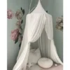 Ciel De Lit Enfant, Décoration De Chambre D'enfant En Forme De Dôme, En Coton, Moustiquaire, Princesse Jeux Pour Enfants Tentes, Décoration De Salle Pour Le Bébé Blanc 240CM60