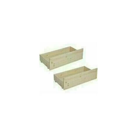 Lot De 2 Tiroirs Sous Lit En Bois Robuste, Commode Amovible Avec Roulettes En Plastique à Faible Bruit Montage Rapide Gain De Place Design Pour Vêtements