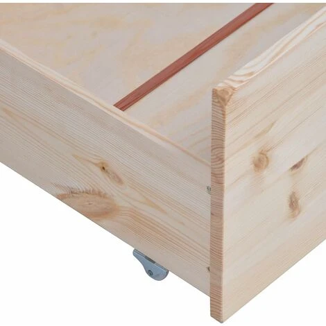 Lot De 2 Tiroirs Sous Lit En Bois Robuste, Commode Amovible Avec Roulettes En Plastique à Faible Bruit Montage Rapide Gain De Place Design Pour Vêtements – Image 5