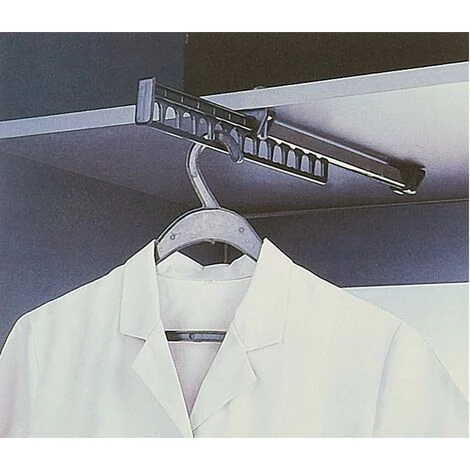 Porte-vĂȘtements Armoire Garde-Robe Extractible Coulissant Pour Cintre Support Portemanteau For Pour 12 Cintres Longueur 312 Mm Lot De 2 â Image 2