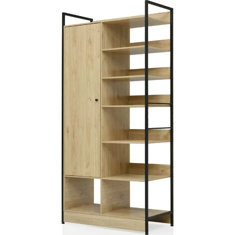 Lot De 2 Dressing Modulable Multifonctionnel - Avec Miroir, 1 Porte, Ouverte Penderie étagère – Image 4