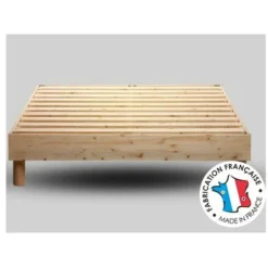 Sommier Bois épicéa Nu 140x190