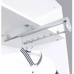 Heavy Duty Porte-vêtements Extractible Porte Pantalon Cintre Coulissant,penderie Telescopique,Rail De Suspension Pour Armoire à Vêtements