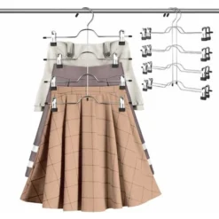 Cintres Pour Jupes Cintres Pour Pantalons à 4 Niveaux Cintres Peu Encombrants Organisateur De Placard Pour Jupe, Pantalon