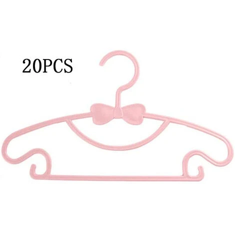 Cintres Pour Enfants, Cintres En Plastique Pour Enfants, Cintres Antidérapants Pour Bébé, Ensemble De Cintres Pour Bébé, Pour Vêtements De Garde-robe, (rose, 20 Pièces) – Image 2