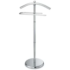 Valet De Nuit En Métal Argenté