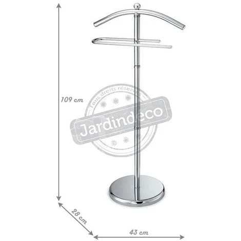 Valet De Nuit En Métal Argenté – Image 4