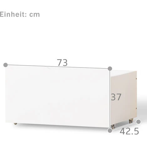 2 Pièces Grands Tiroirs à Roulettes Rangement Sous Le Lit Blanc – Image 3