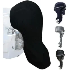 Housse Moteur Bateau, Bache De Protection Moteurs Hors-Bord 210D Avec Revêtement UV, Bâche étanche Pour Moteur Hors-Bord Exterieur，175-225HP